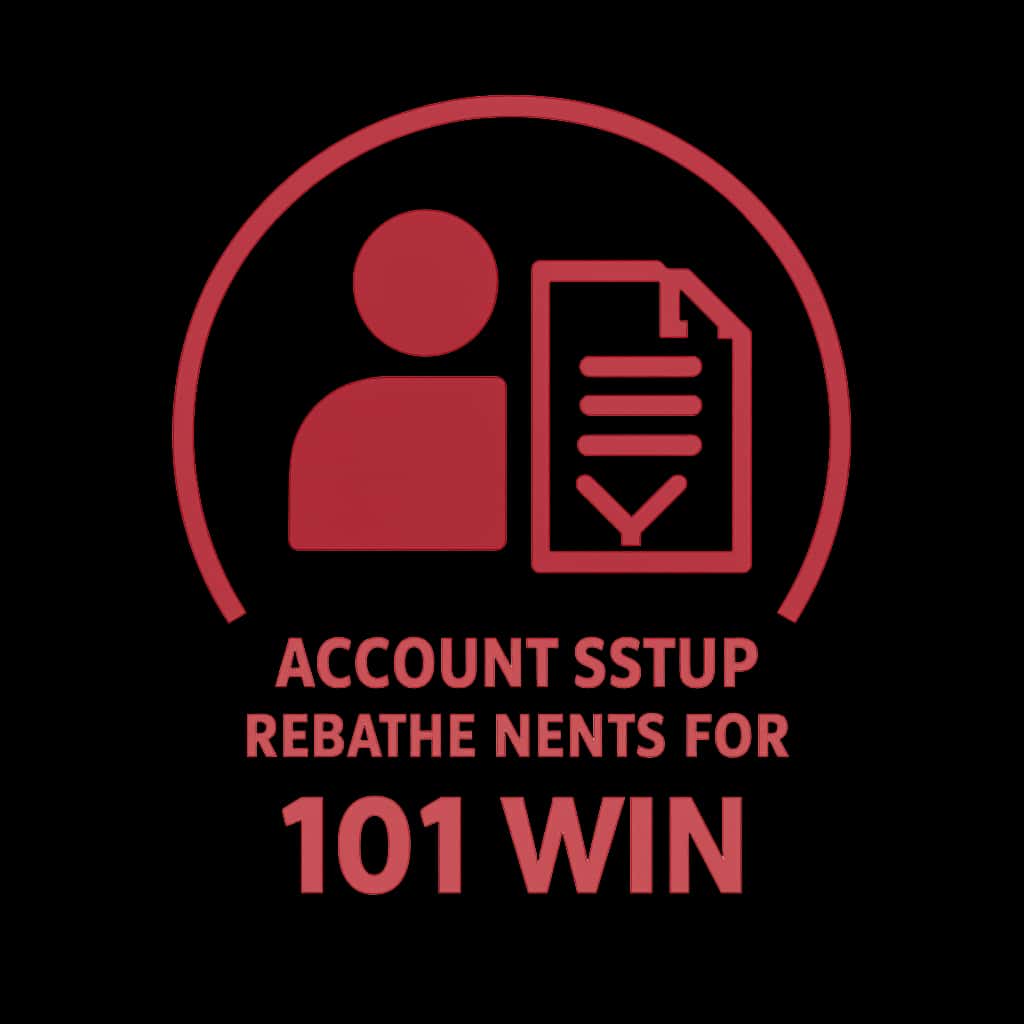An icon representing the guide for account setup on 101 Win.