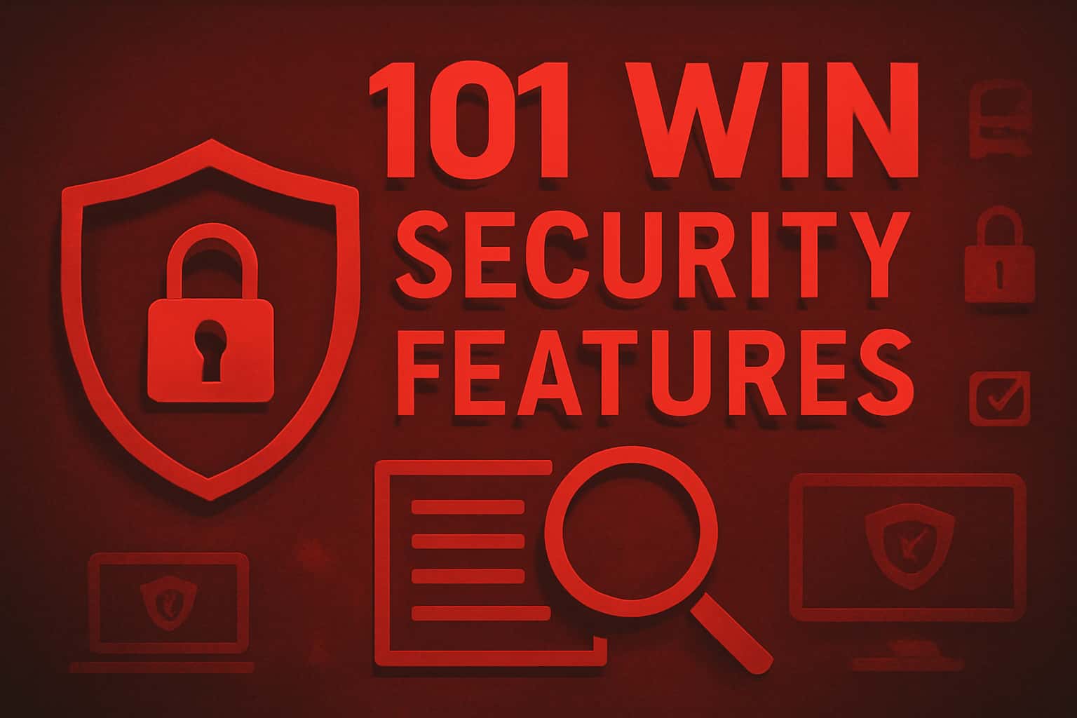 An informative illustration showcasing the security features of 101 Win.