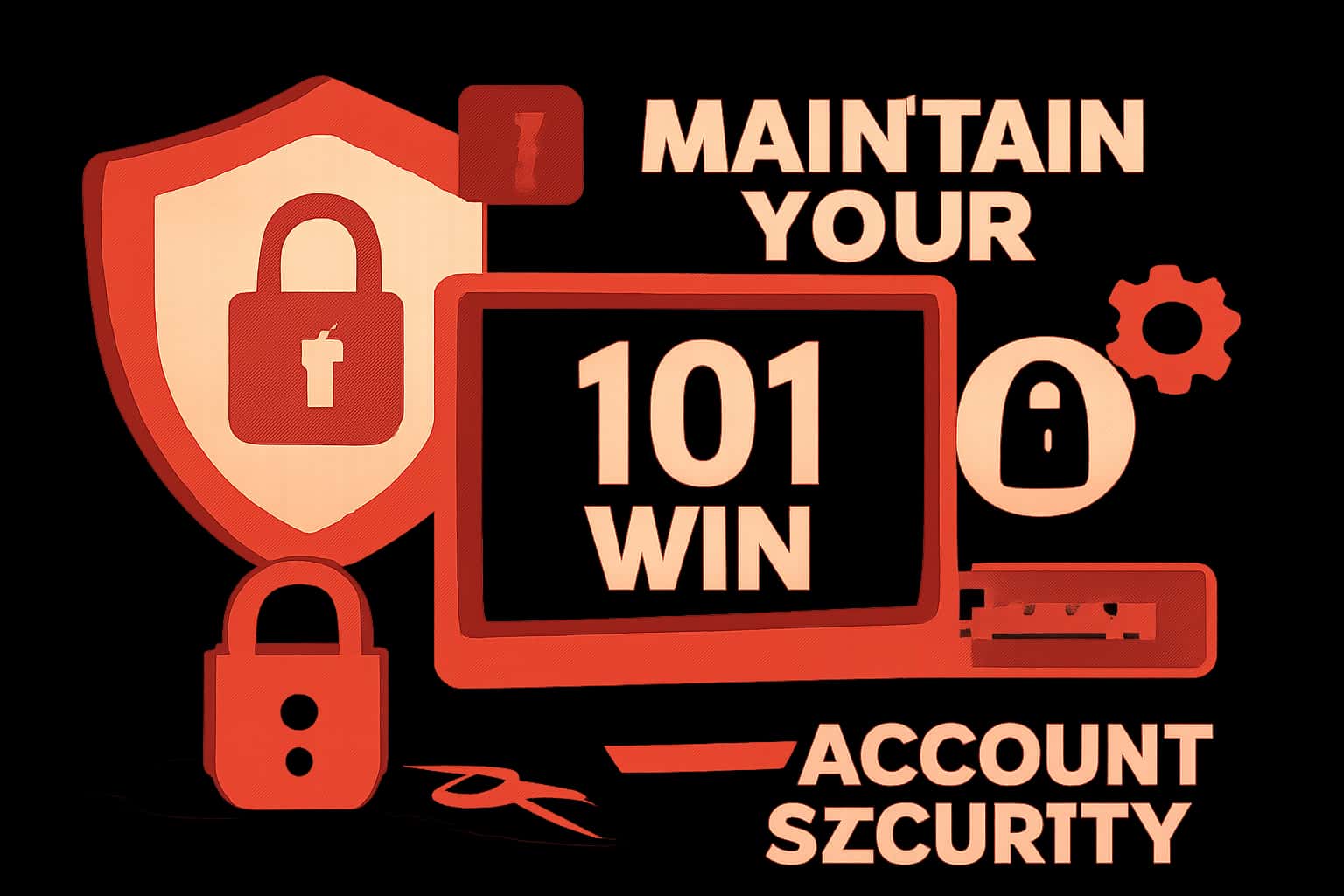 An informative graphic depicting security measures for 101 Win accounts.
