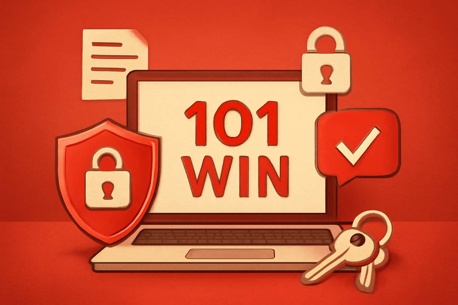 An informational visual showcasing Secure 101 Win Account Tips.